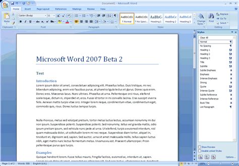 ms word 2007